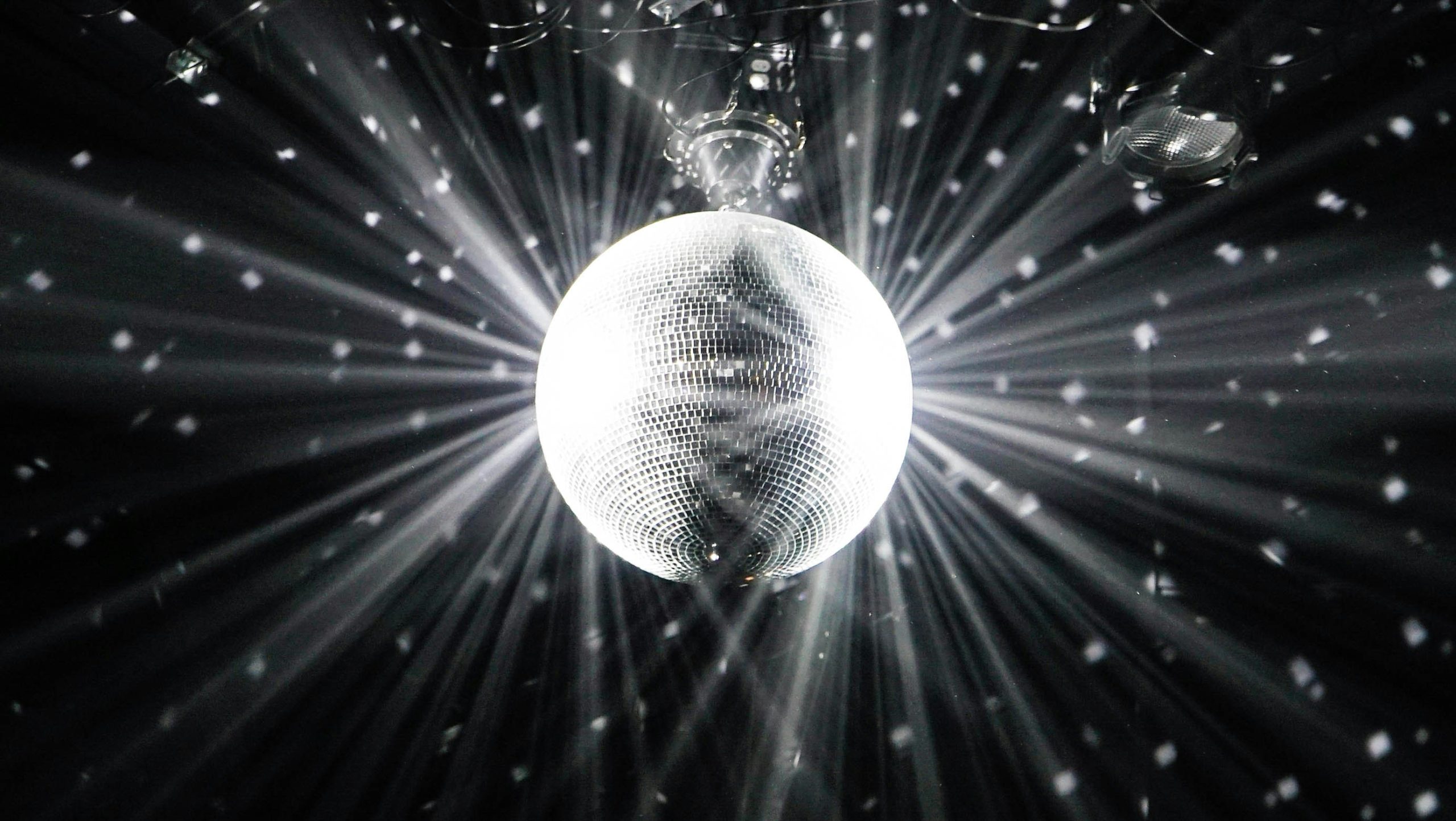 Discokugel schwarzweiss